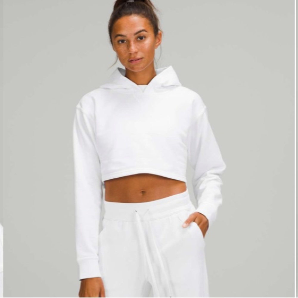 🫧 Lululemon All Yours Cropped Hoodie - White